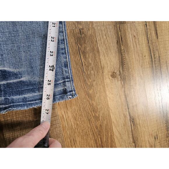 Pilcro and the Letterpress Hyphen Unique Ankle Jeans Size 25 Distressed Raw Hem - Picture 5 of 9